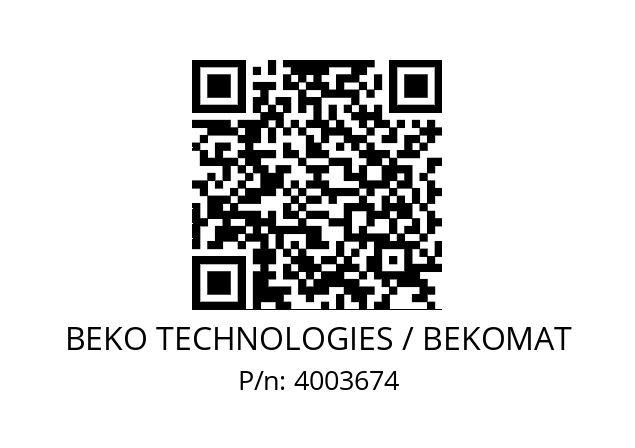   BEKO TECHNOLOGIES / BEKOMAT 4003674