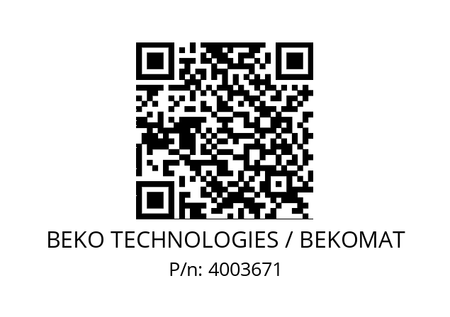   BEKO TECHNOLOGIES / BEKOMAT 4003671