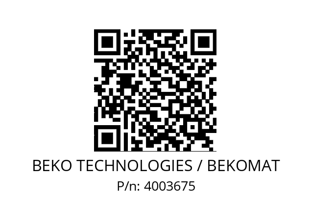   BEKO TECHNOLOGIES / BEKOMAT 4003675