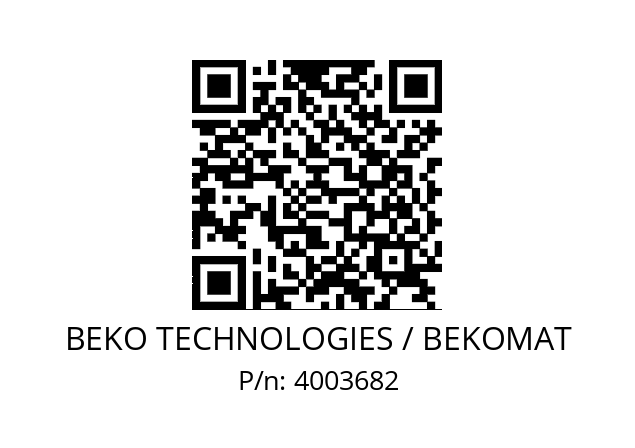   BEKO TECHNOLOGIES / BEKOMAT 4003682