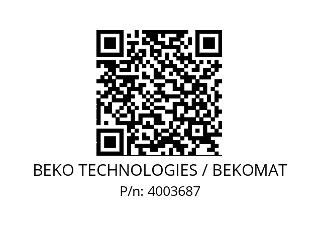   BEKO TECHNOLOGIES / BEKOMAT 4003687