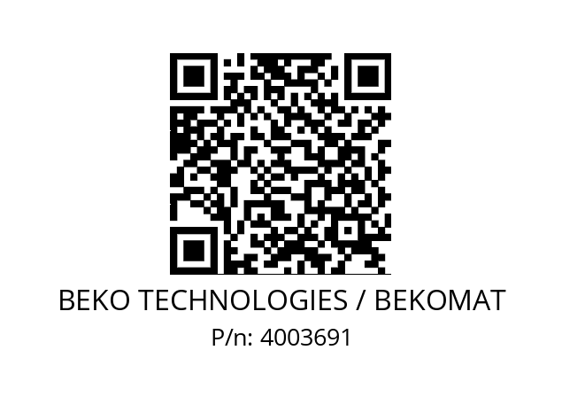   BEKO TECHNOLOGIES / BEKOMAT 4003691