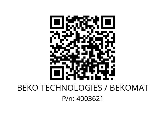   BEKO TECHNOLOGIES / BEKOMAT 4003621