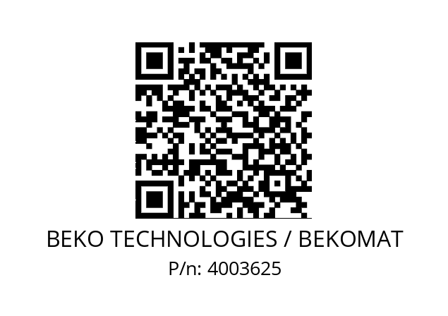   BEKO TECHNOLOGIES / BEKOMAT 4003625