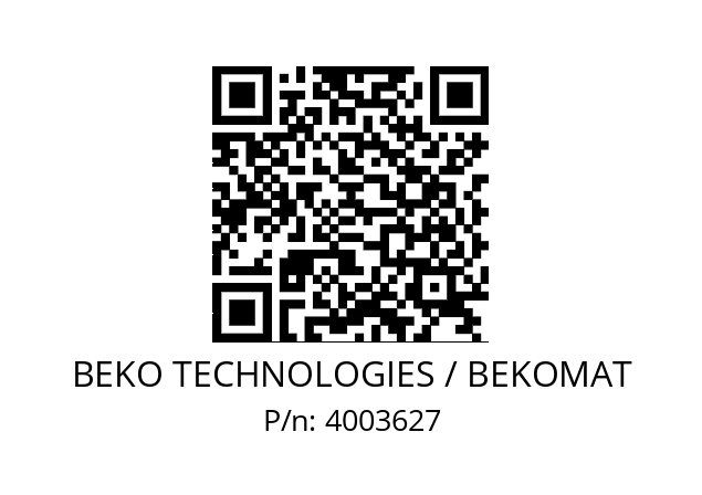   BEKO TECHNOLOGIES / BEKOMAT 4003627