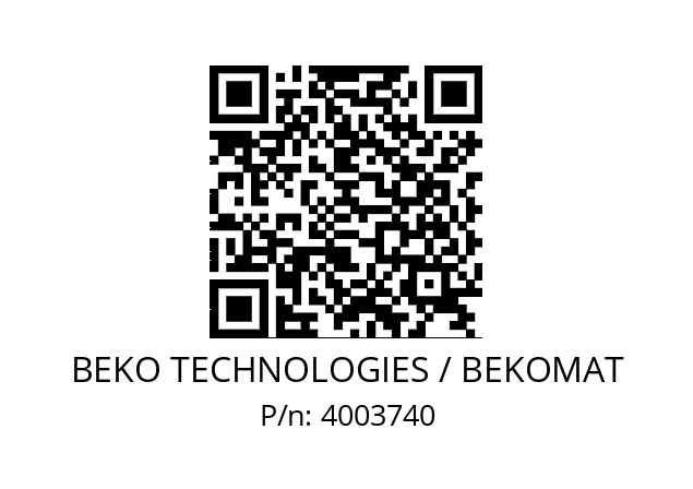   BEKO TECHNOLOGIES / BEKOMAT 4003740