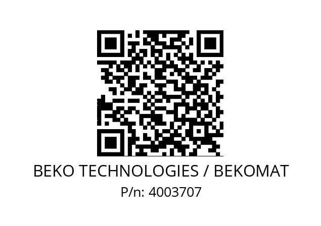   BEKO TECHNOLOGIES / BEKOMAT 4003707