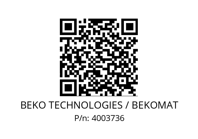   BEKO TECHNOLOGIES / BEKOMAT 4003736