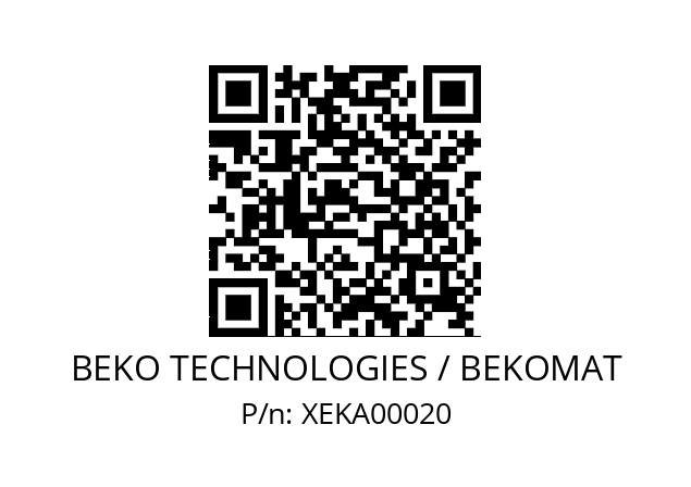   BEKO TECHNOLOGIES / BEKOMAT XEKA00020