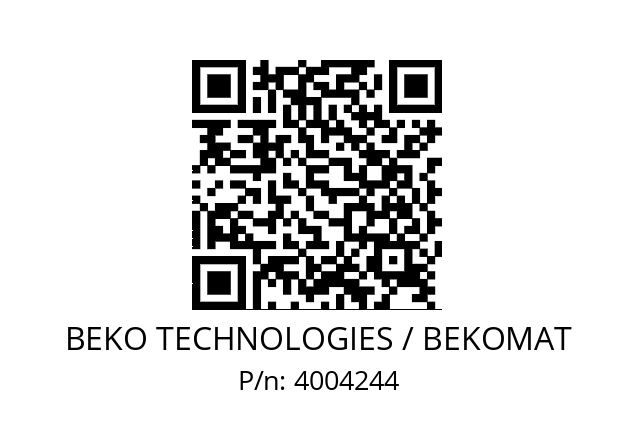   BEKO TECHNOLOGIES / BEKOMAT 4004244