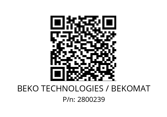   BEKO TECHNOLOGIES / BEKOMAT 2800239