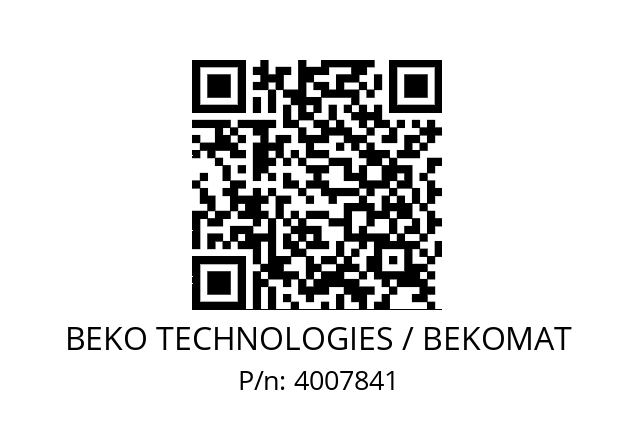   BEKO TECHNOLOGIES / BEKOMAT 4007841