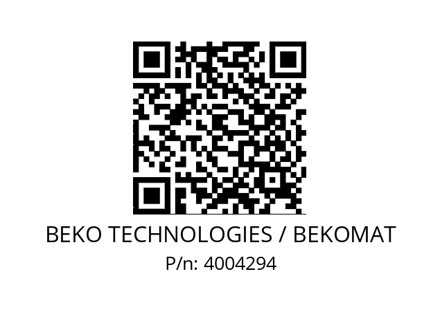   BEKO TECHNOLOGIES / BEKOMAT 4004294