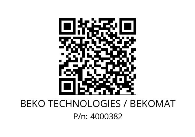   BEKO TECHNOLOGIES / BEKOMAT 4000382