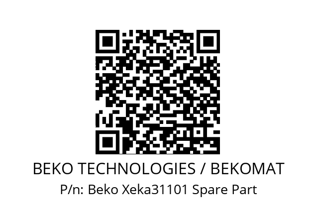   BEKO TECHNOLOGIES / BEKOMAT Beko Xeka31101 Spare Part