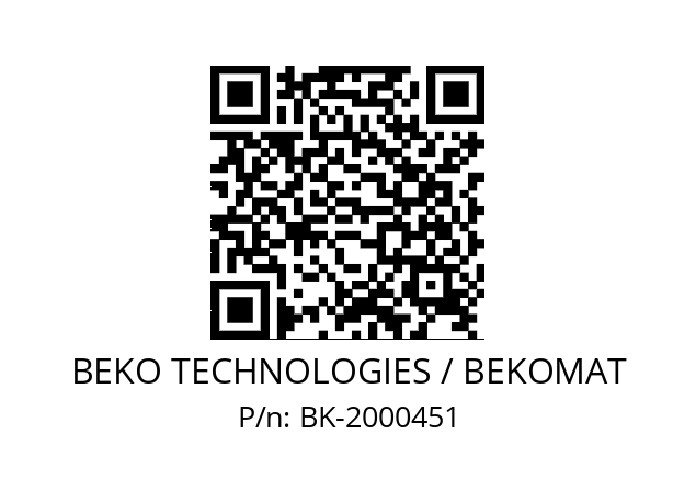   BEKO TECHNOLOGIES / BEKOMAT BK-2000451