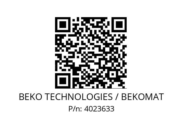   BEKO TECHNOLOGIES / BEKOMAT 4023633