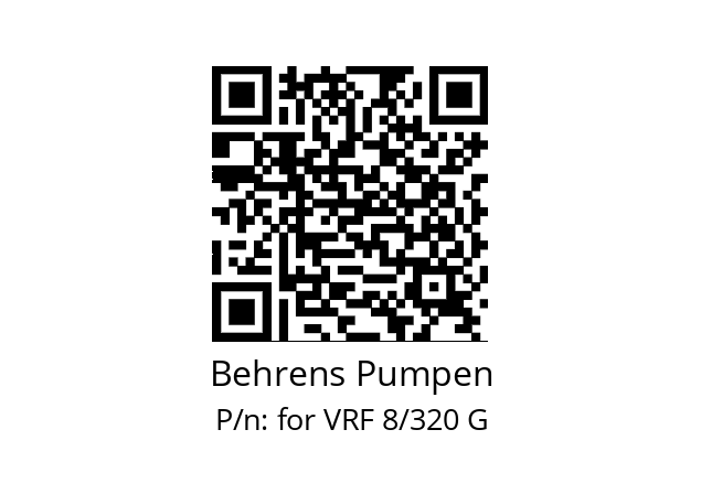   Behrens Pumpen for VRF 8/320 G