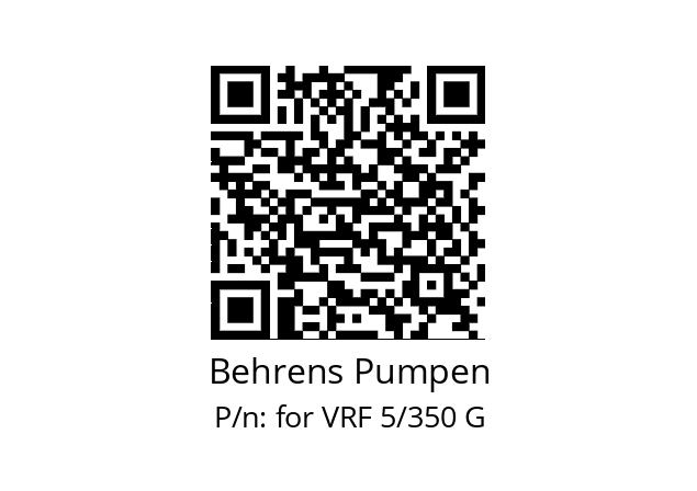   Behrens Pumpen for VRF 5/350 G