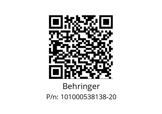   Behringer 101000538138-20