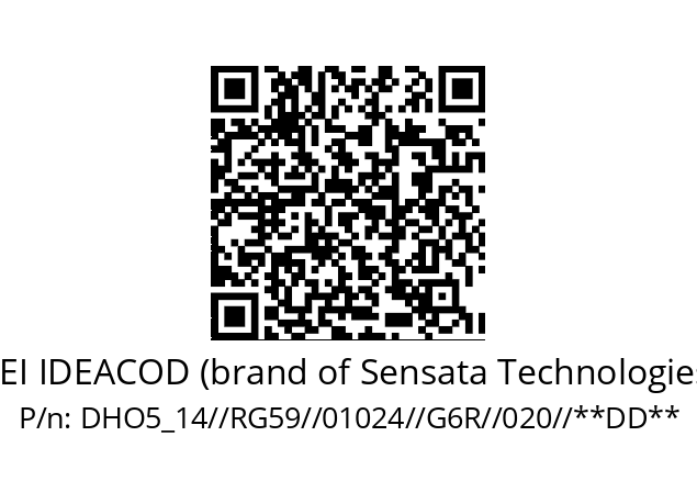   BEI IDEACOD (brand of Sensata Technologies) DHO5_14//RG59//01024//G6R//020//**DD**