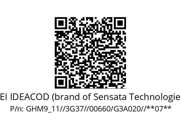   BEI IDEACOD (brand of Sensata Technologies) GHM9_11//3G37//00660/G3A020//**07**