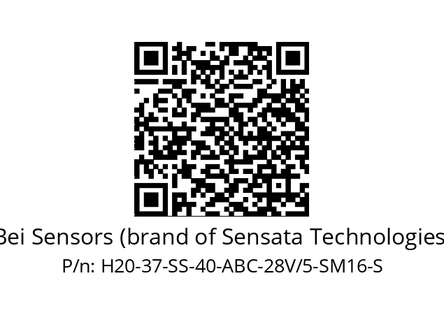   Bei Sensors (brand of Sensata Technologies) H20-37-SS-40-ABC-28V/5-SM16-S