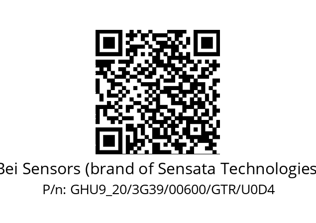   Bei Sensors (brand of Sensata Technologies) GHU9_20/3G39/00600/GTR/U0D4