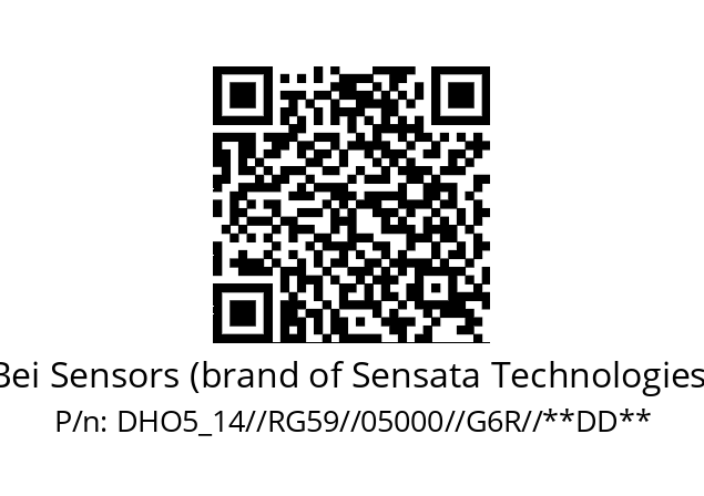   Bei Sensors (brand of Sensata Technologies) DHO5_14//RG59//05000//G6R//**DD**