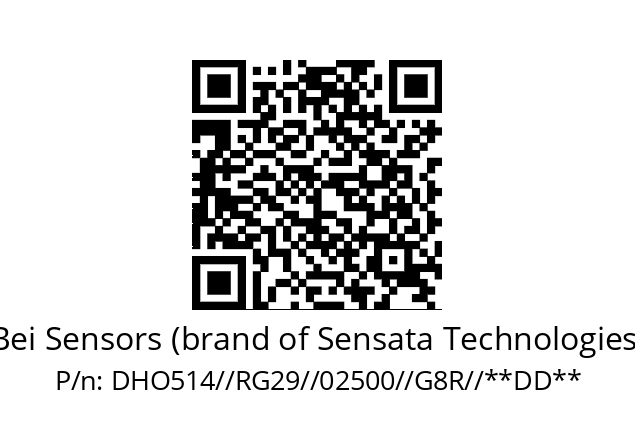   Bei Sensors (brand of Sensata Technologies) DHO514//RG29//02500//G8R//**DD**