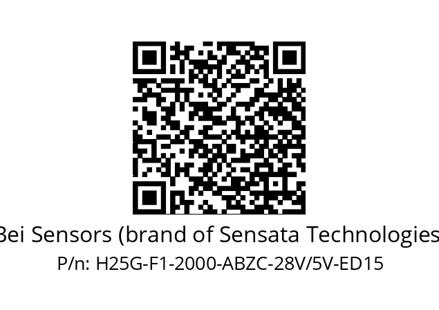   Bei Sensors (brand of Sensata Technologies) H25G-F1-2000-ABZC-28V/5V-ED15