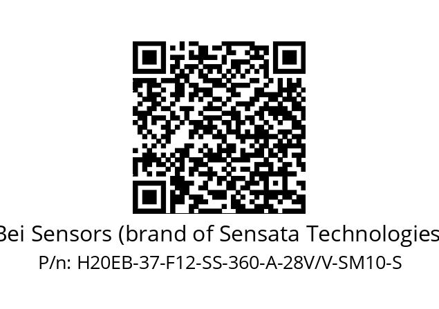   Bei Sensors (brand of Sensata Technologies) H20EB-37-F12-SS-360-A-28V/V-SM10-S