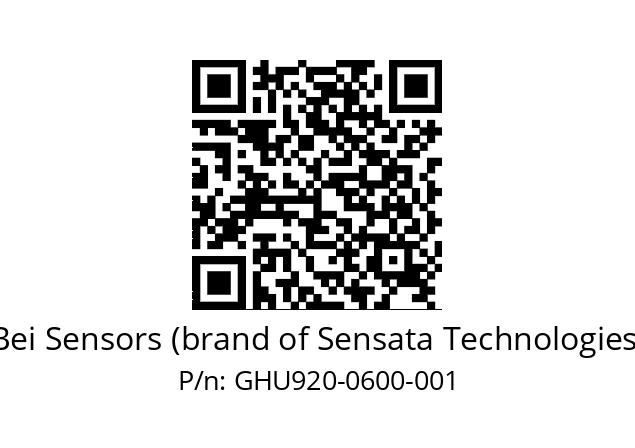  GHU9_20//3G39//00600//G6R//U0---- Bei Sensors (brand of Sensata Technologies) GHU920-0600-001