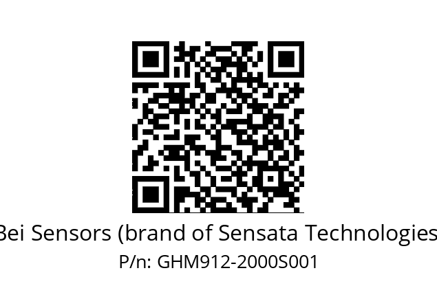  GHM9S00/05/5G5I//02000//00R020//----09 Bei Sensors (brand of Sensata Technologies) GHM912-2000S001