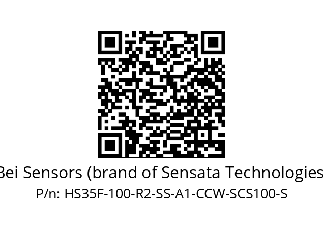   Bei Sensors (brand of Sensata Technologies) HS35F-100-R2-SS-A1-CCW-SCS100-S