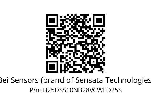   Bei Sensors (brand of Sensata Technologies) H25DSS10NB28VCWED25S