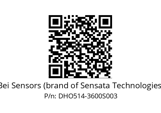  DHO5S14//2G28//03600//G6R/0E/--DS-- Bei Sensors (brand of Sensata Technologies) DHO514-3600S003