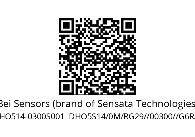   Bei Sensors (brand of Sensata Technologies) DHO514-0300S001  DHO5S14/0M/RG29//00300//G6R//**DK