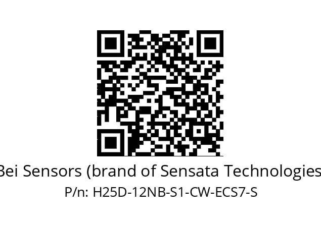   Bei Sensors (brand of Sensata Technologies) H25D-12NB-S1-CW-ECS7-S