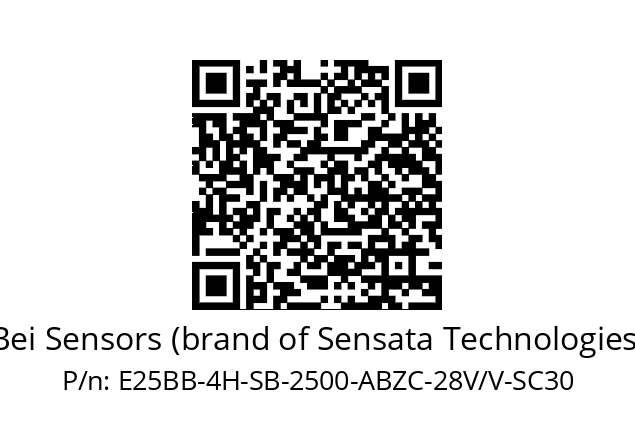   Bei Sensors (brand of Sensata Technologies) E25BB-4H-SB-2500-ABZC-28V/V-SC30