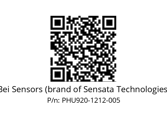  PHU9_20//PSSG//12B12D4//S6R//U0DA-- Bei Sensors (brand of Sensata Technologies) PHU920-1212-005