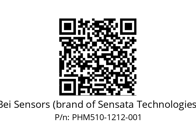  PHM5_10//PSSG//12B12D4//S6R// Bei Sensors (brand of Sensata Technologies) PHM510-1212-001