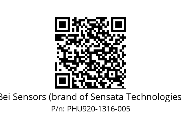  PHU9_20//PBGB//13B16//BTZ//U0---- Bei Sensors (brand of Sensata Technologies) PHU920-1316-005