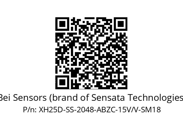   Bei Sensors (brand of Sensata Technologies) XH25D-SS-2048-ABZC-15V/V-SM18