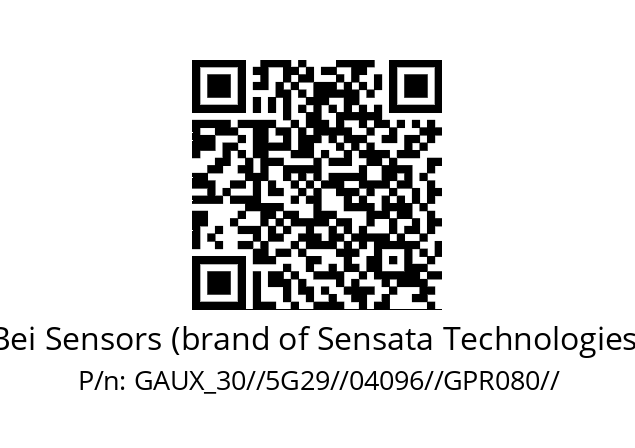   Bei Sensors (brand of Sensata Technologies) GAUX_30//5G29//04096//GPR080//