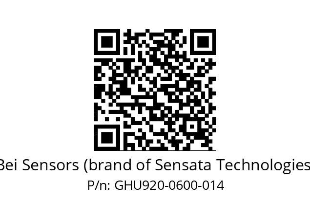  GHU9_20//3G39//00600//G3R050//U0D4-- Bei Sensors (brand of Sensata Technologies) GHU920-0600-014