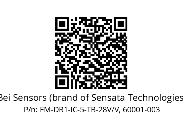   Bei Sensors (brand of Sensata Technologies) EM-DR1-IC-5-TB-28V/V, 60001-003