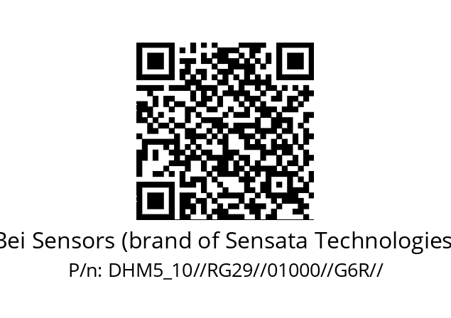   Bei Sensors (brand of Sensata Technologies) DHM5_10//RG29//01000//G6R//