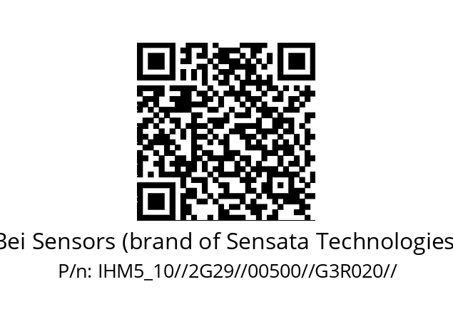   Bei Sensors (brand of Sensata Technologies) IHM5_10//2G29//00500//G3R020//