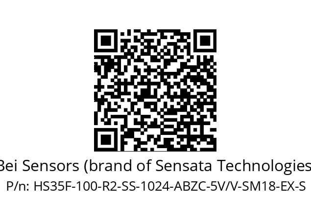   Bei Sensors (brand of Sensata Technologies) HS35F-100-R2-SS-1024-ABZC-5V/V-SM18-EX-S